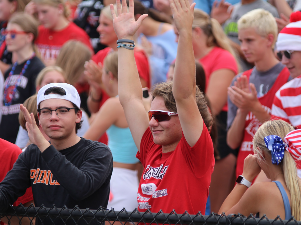 Bryson Banks (12) celebrating a touchdown.